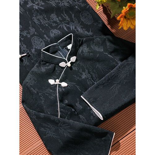 Chic New Style Cheongsam Improvement Version, Lightweight Autumn High-End, Unisex, Versatile, New Chinese Style National Wind