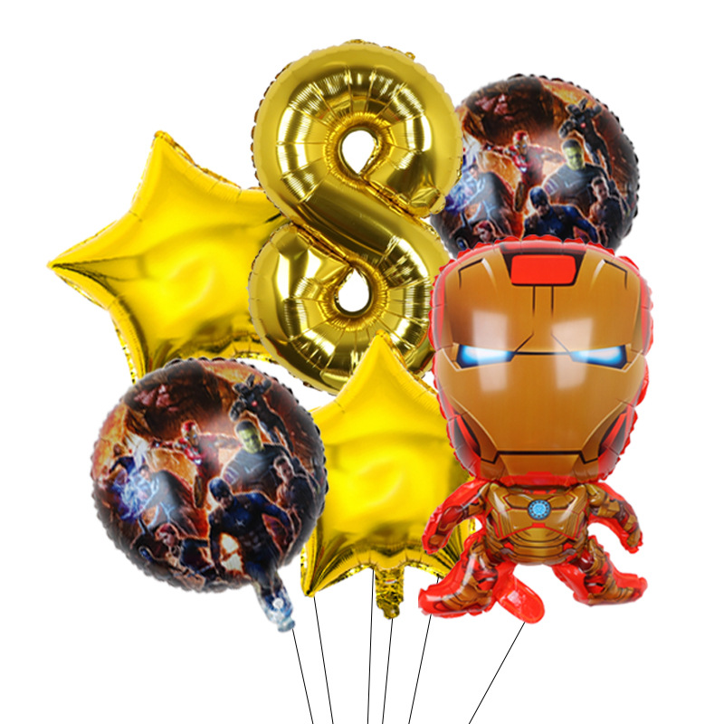 Cross-border Avengers Marvel héroe Spider-Man Hulk Capitán América redondo de aluminio de la película Globo Traje