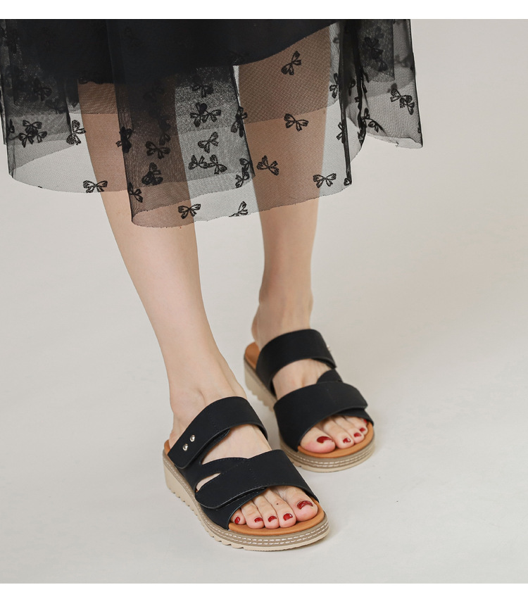 Fashion Bohemian Outdoor Sandals New Summer Lightweight Casual Simple Wedge Shoes_vogvips.com