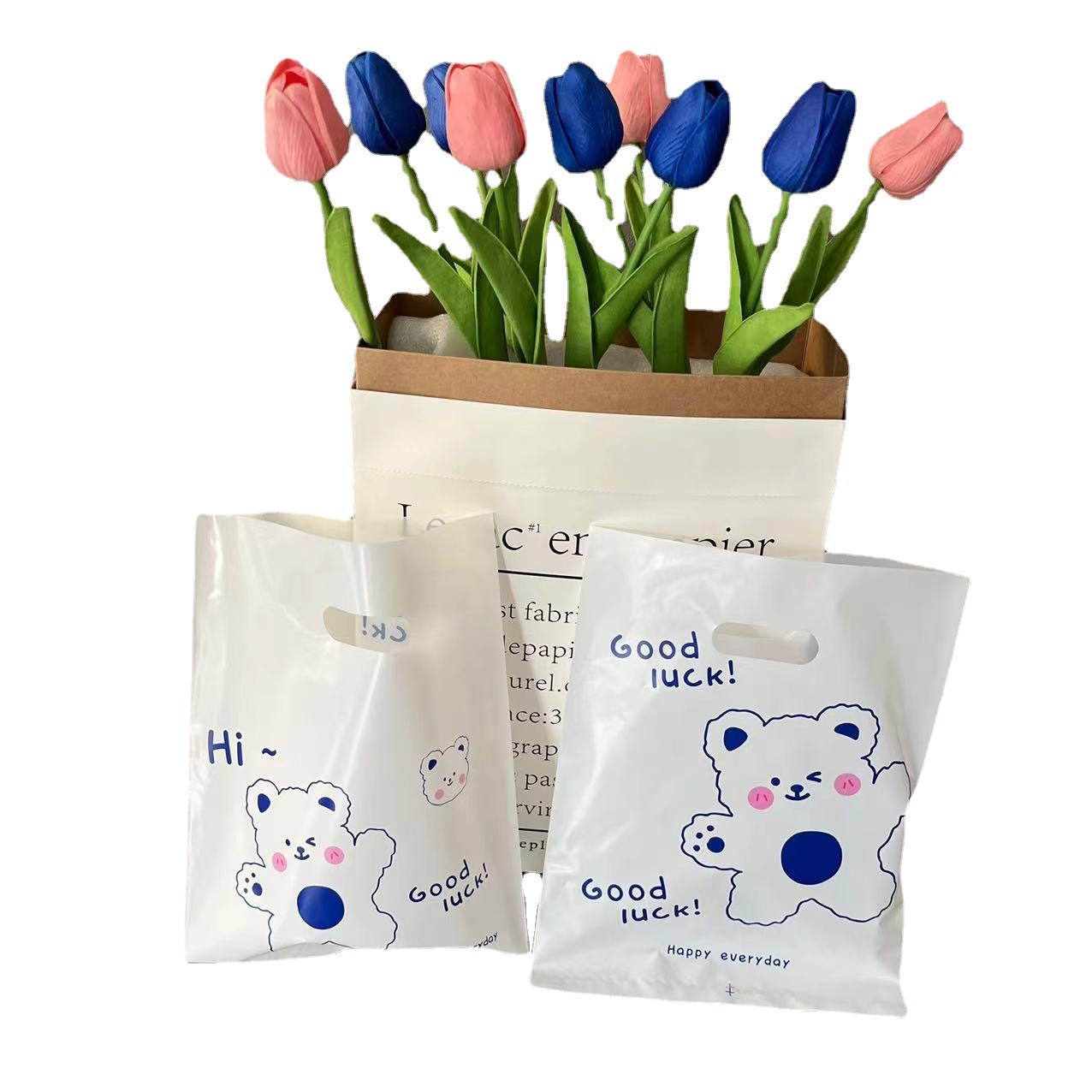 Transparente engrosada regalo cosmético pequeño logotipo fresco simple embalaje regalo Bolso de Plástico con hebilla