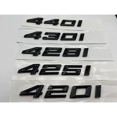 Suitable for the new BMW 420i, 425i, 428i, 430i, and 440i models; includes bright black emblems, lettering, and rear emblems