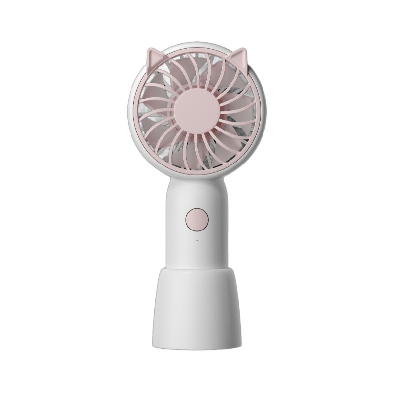猫耳ハンドヘルド小型ファン USB 充電式ミニポータブル学生寮サイレントかわいいポータブル小型扇風機|undefined