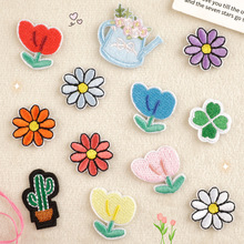 한국Wappen刺绣贴卡通花朵背胶补丁贴服装辅料diy配饰patch小布贴