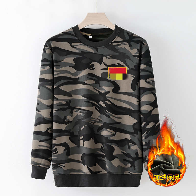 Gray floral plus velvet sweatshirt with label version