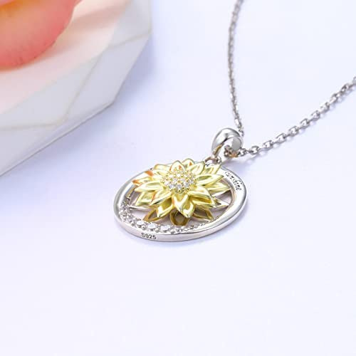 Elegant Simple Style Sunflower Alloy Plating Zircon Women's Pendant Necklace display picture 3