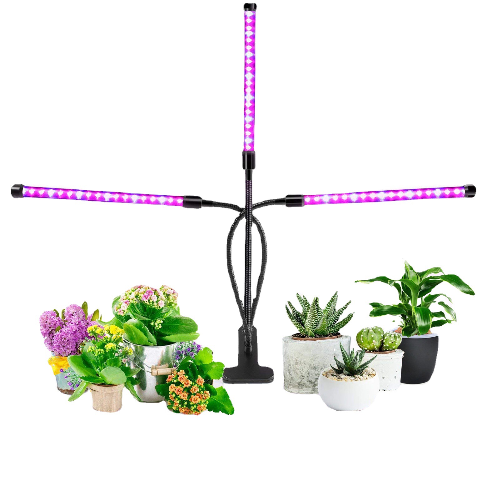 亞馬遜爆款 全光譜植物生長燈 定時可調(diào)光家用綠植花卉夾子植物燈