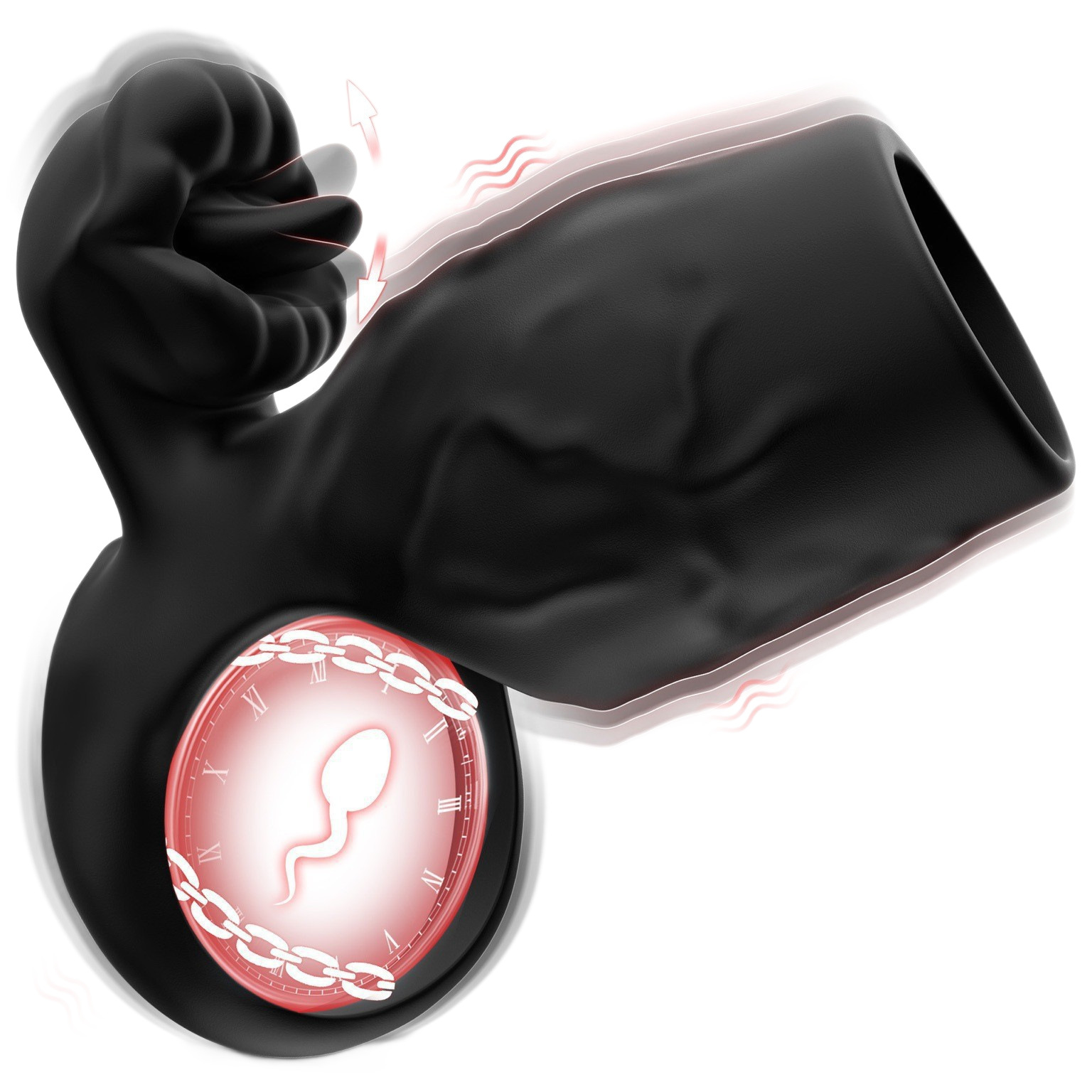 Amazon anillo de bloqueo del pene entrenador masculino anillo de vibración de lobo de guerra de hombres y mujeres parejas coquetear resonía con el mismo anillo único