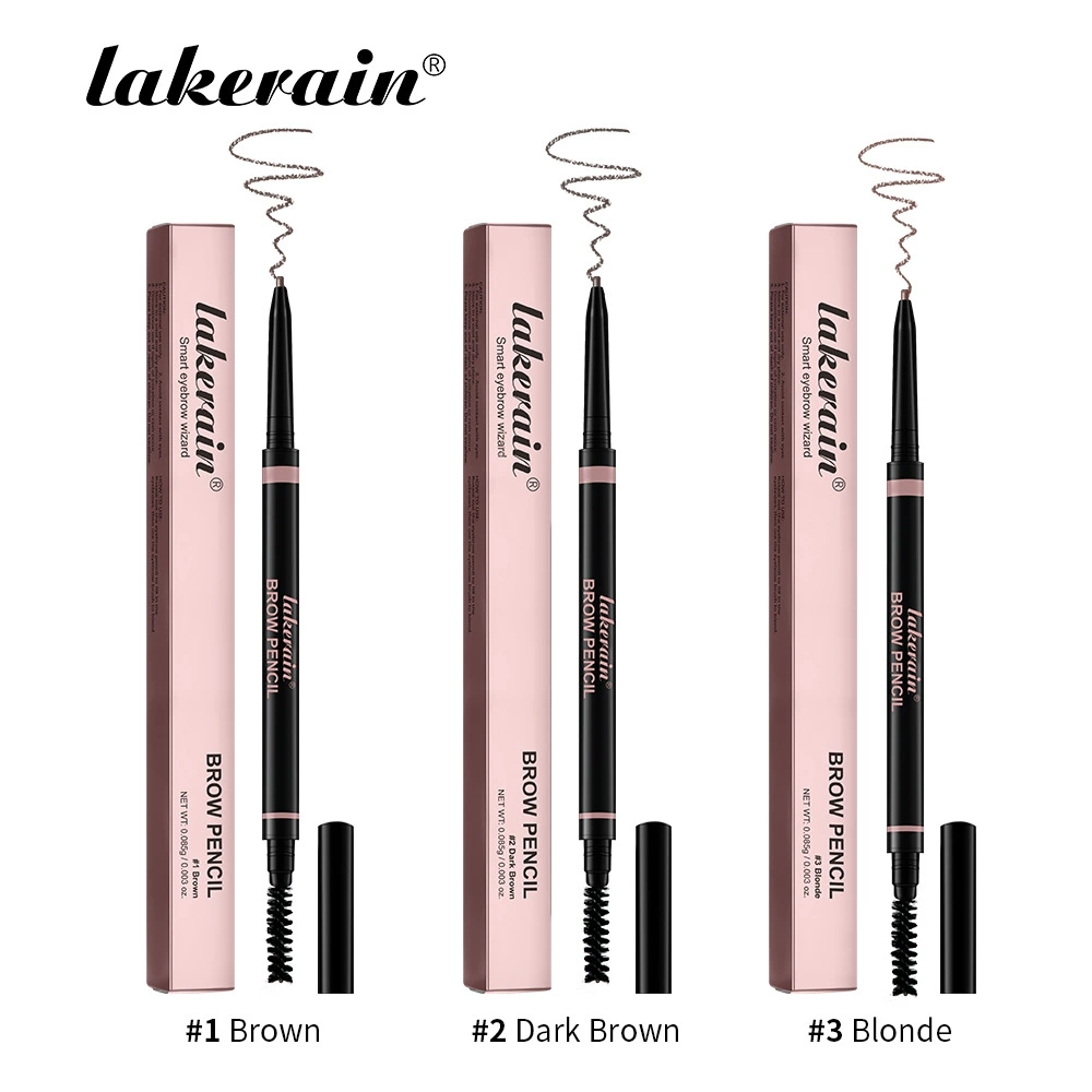 Карандаш для бровей Lakerain, 2 в 1, натуральный стиль