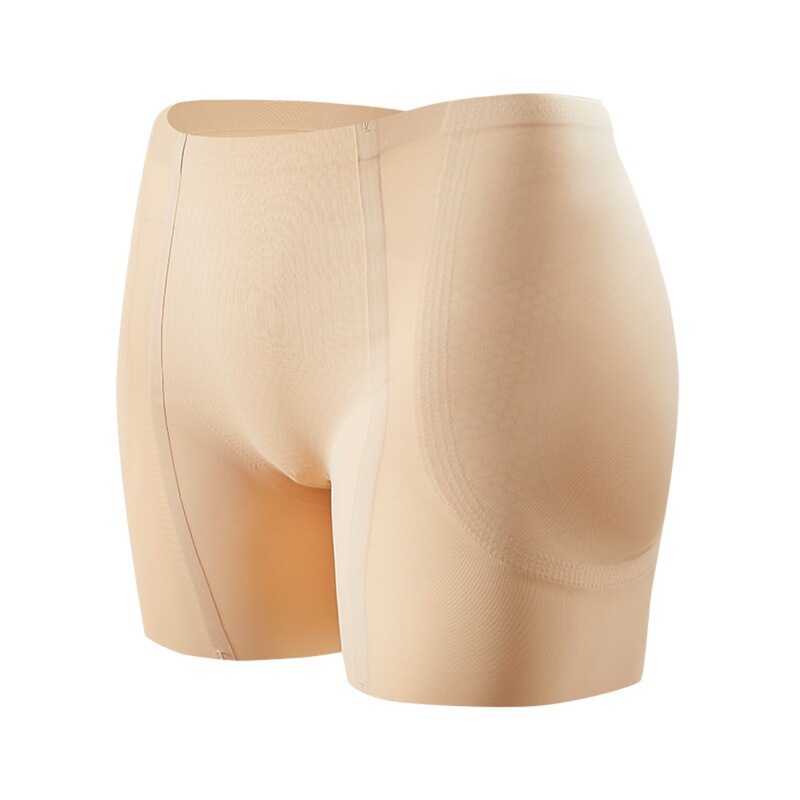 Mid-Waist Abdominal Hip Lifting Full Hip Latex Pad Hip Peach Hip Women's Warms and Traceless Thin Summer Belly Pants