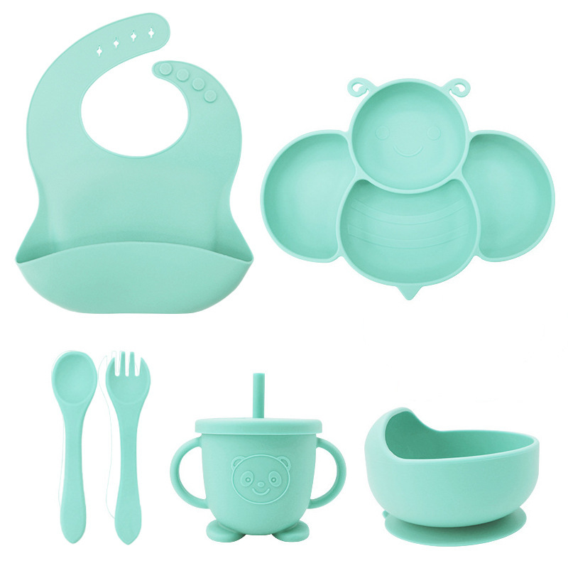 Bee Baby Plate Plate División Plate Baby Chuck Plate Plate Pla