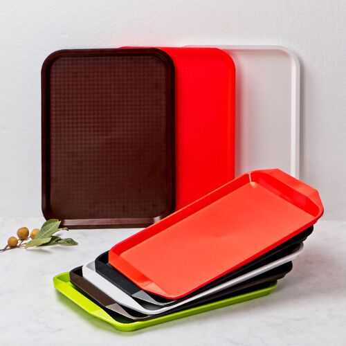ABS rectangular tray commercial KFC fast food serving plate Chinese restaurant black tray canteen plate