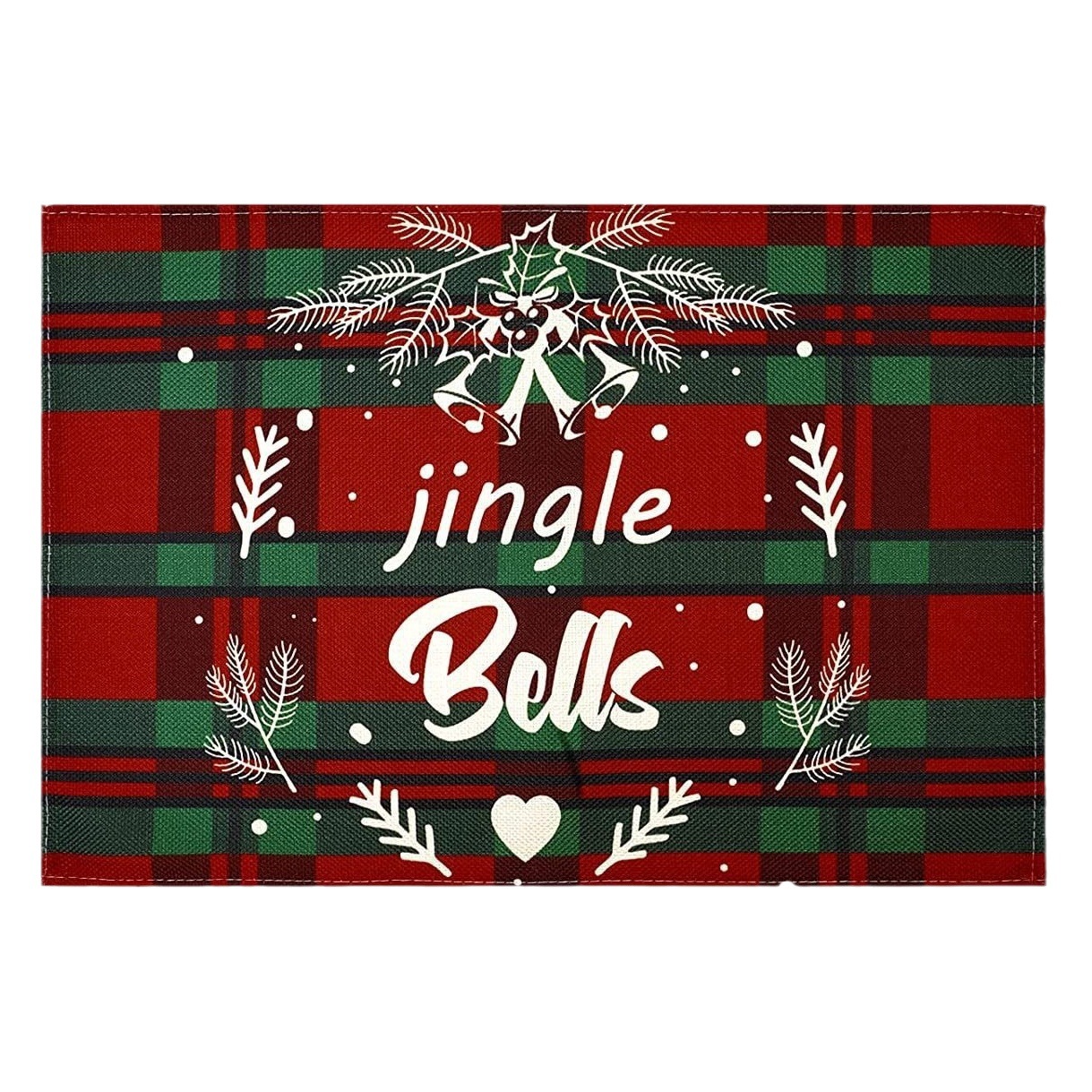 Transfronterizo mantel de Navidad posavasos algodón Lino mantel Lino aislamiento estera de la cocina Mesa estera servilleta de comida occidental Amazon