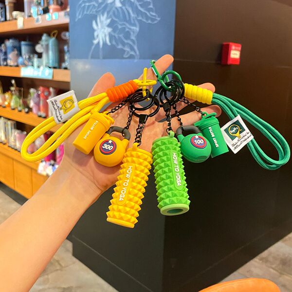 Creative sports keychain for yoga from foam for gym