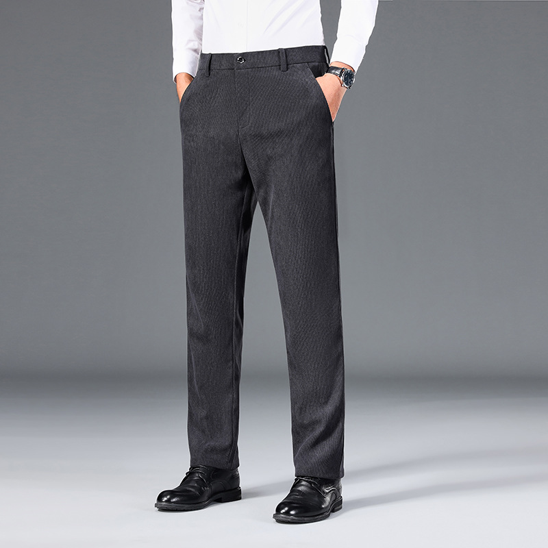 Autumn velvet solid color classic trousers