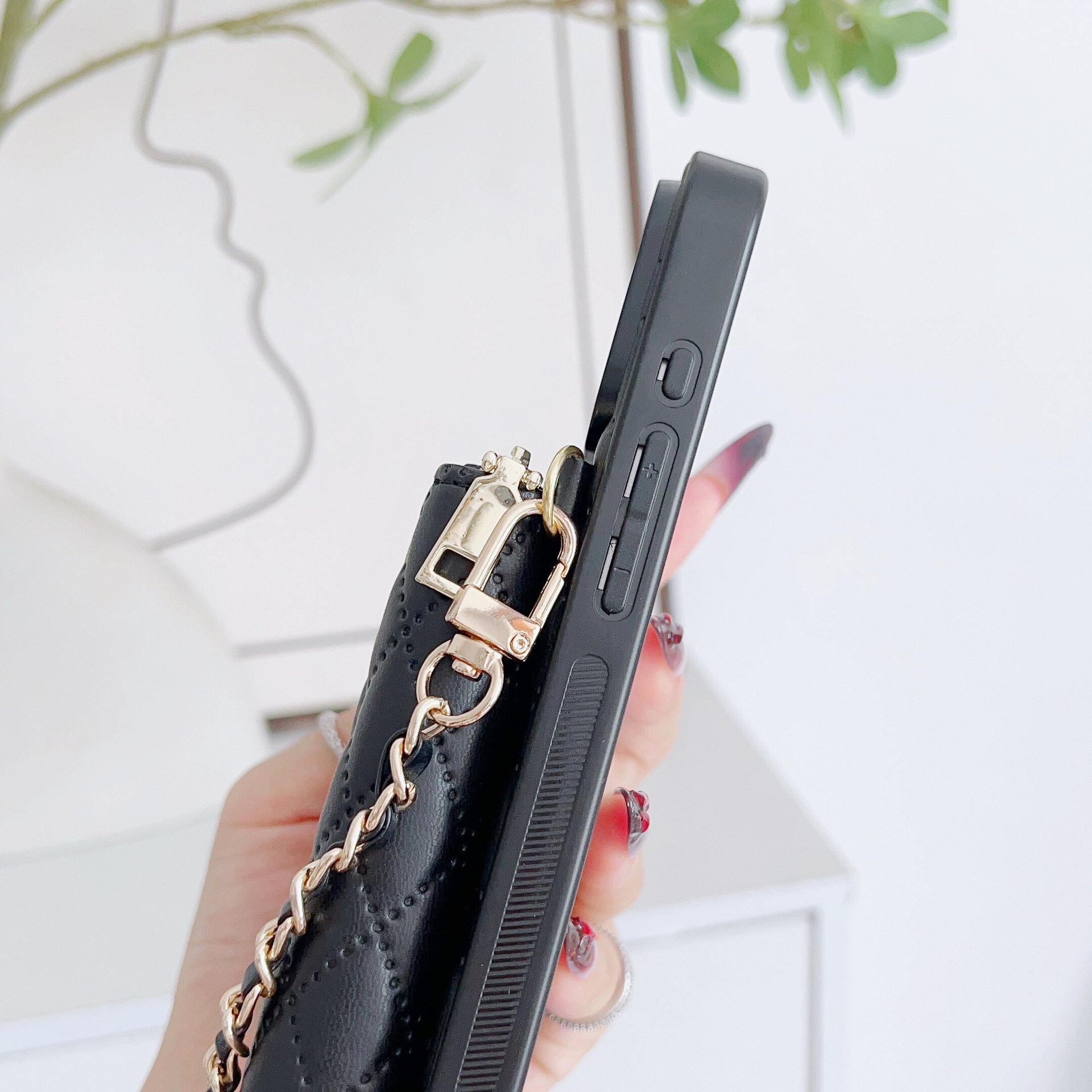 TechGlobe Adatto per iPhone 17 Pro Max Stile Porta Carte con Cerniera Telefono Huawei Samsung Tracolla Protettiva in Pelle_voghion.com