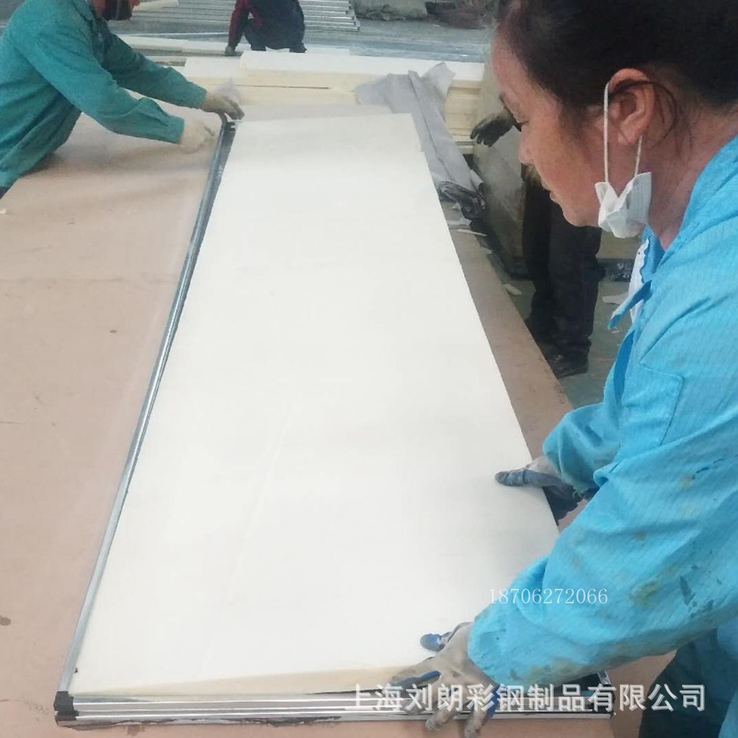 聚氨酯硅岩硫氧手工岩棉净化板 硬质双玻镁泡沫烘道夹芯净化板
