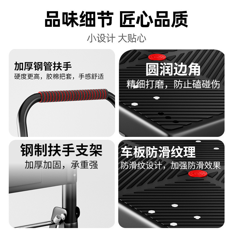 静音四輪平台車、折りたたみ式牽引車、食料品の買い物用の小型トロリー、小型トレーラートロリー、引っ越し用の小型トロリー|undefined