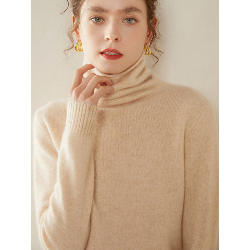2025 Autumn New Cashmere Thickened High-Neck Slim Fit Knitted Pullover Sweater Trending for Fall and Winter