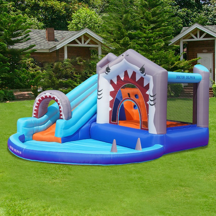 Doctor Pig| Castillo infláble para niños pequeño parque infantil interior infláble slide al aire libre pequeño salto cama