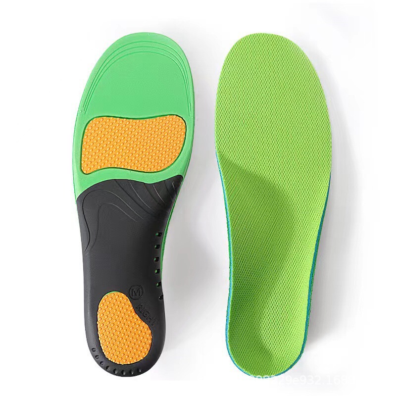 Cross-Border New Product Thickened Arch Support Sports Insoles Sweat-Absorbent Breathable Shock-Absorbing Flat Foot Valgus Correction Insoles for Men