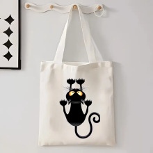 外贸跨境男女节日新年帆布包学生便携收纳手提包购物旅行单肩包