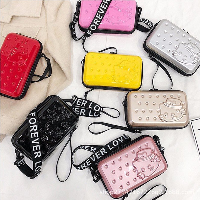 pc化妆包加印logo旅行手提包时尚小方包多功能洗漱包PC硬壳化妆包