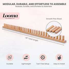 木制织布机框架可调节尺寸手工编织套件减压毛线工艺品编织机套件