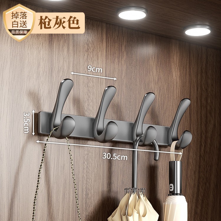gancho de ropa colgado en la pared colgado en la puerta trasera colgado en la pared colgado en la puerta de entrada sin agujeros pegado gancho de fila fuerte gancho de sombrero de carga