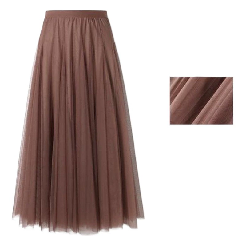 Плиссированная юбка марлевая юбка женская Фея марлевая юбка средняя длинная большая качели длинная юбка танцевальная юбка квадратный танец оптом