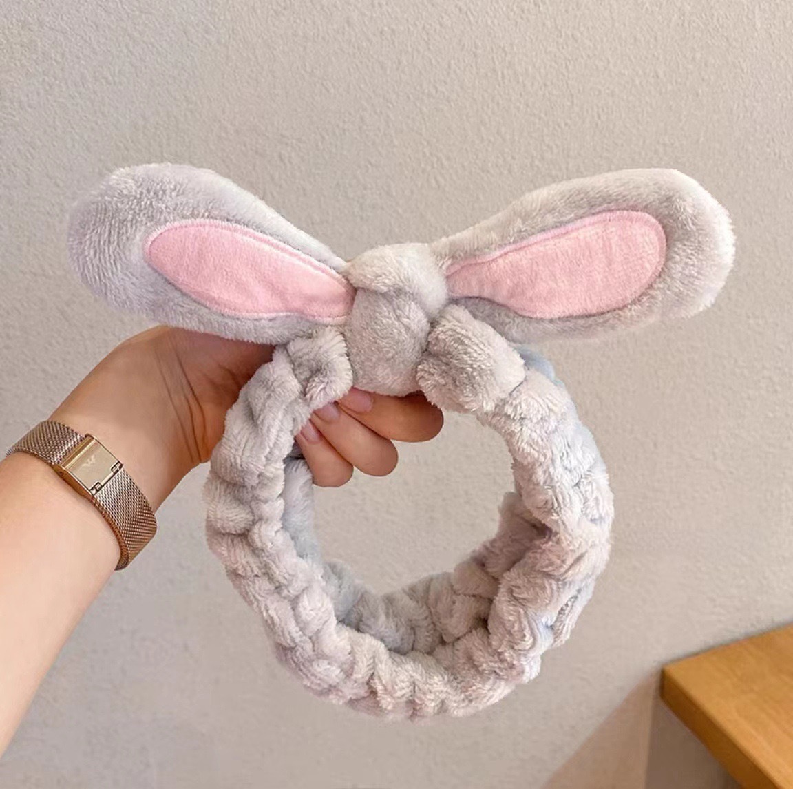 Caricatura verde rana correa de cabello mujer nuevo lindo gran ojo correa de cabello lavar la cara correa de cabello máscara de Navidad tocado