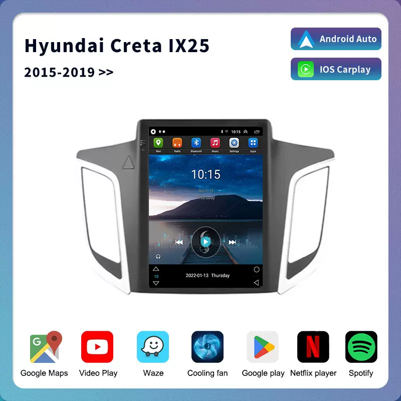 适用于现代IX25竖屏导航仪Hyundai Creta IX25 carplay car radio