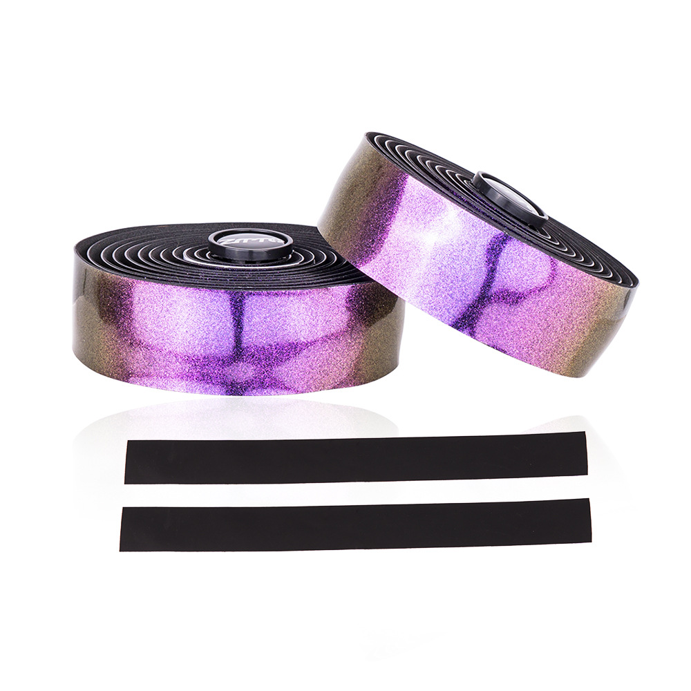 Correa de mango de bicicleta de carretera ZTTO correa de mango de bicicleta Aurora correa de mango de color degradado correa de absorción de choque correa de mango de cuerno