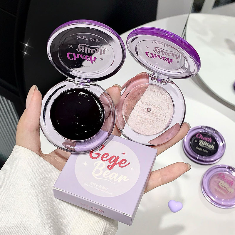 Gegebear Crystal Transparent Blush Light Transparent Water Skin Pure Desire Girl Winter Blush Cream Maquillaje al por mayor