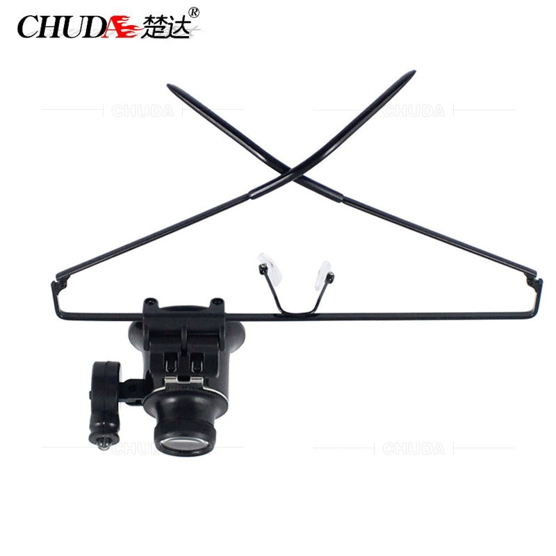 Chuda 20 раз очки 9892a со светодиодной лампой ювелирные изделия зеркало часы электронный инструмент ремонт фарфора