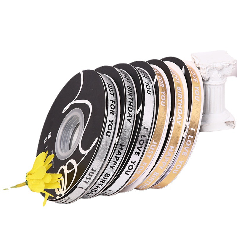 Día de San Valentín carta estampada cinta al por mayor pastel de cumpleaños horneado cinta de regalo de Año Nuevo caja de embalaje decoración cinta