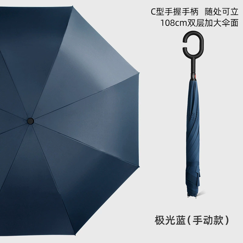 Double-layer automatic windproof big umbrella for double