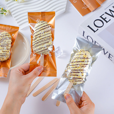 thickening Ice cream Packaging bag Ice cream Stick self-control household transparent Plastic Machine Envelope Popsicle Popsicles Lollipop Bag