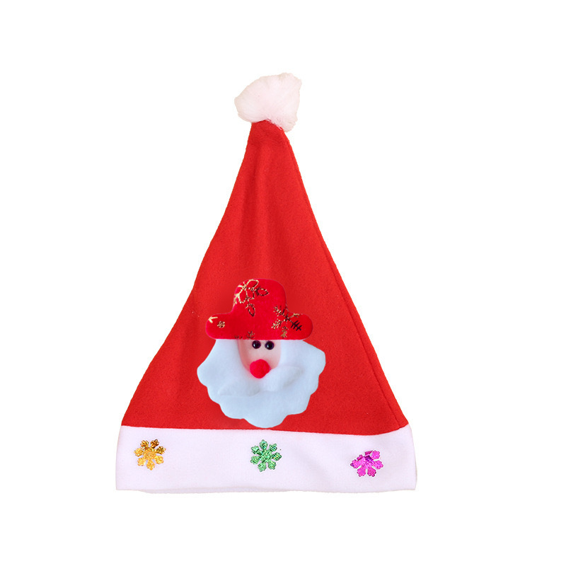 Navidad sombrero decorativo Santa Claus antílope muñeco de nieve adulto niños sombrero de alta calidad de impresión de vacaciones vestir tocado