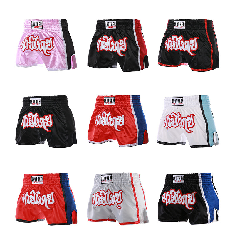 New Mesh Muay Thai Shorts, Strong, Durable, Simple and Beautiful, Boxing and Fighting Training Shorts for Kidsren and Adults