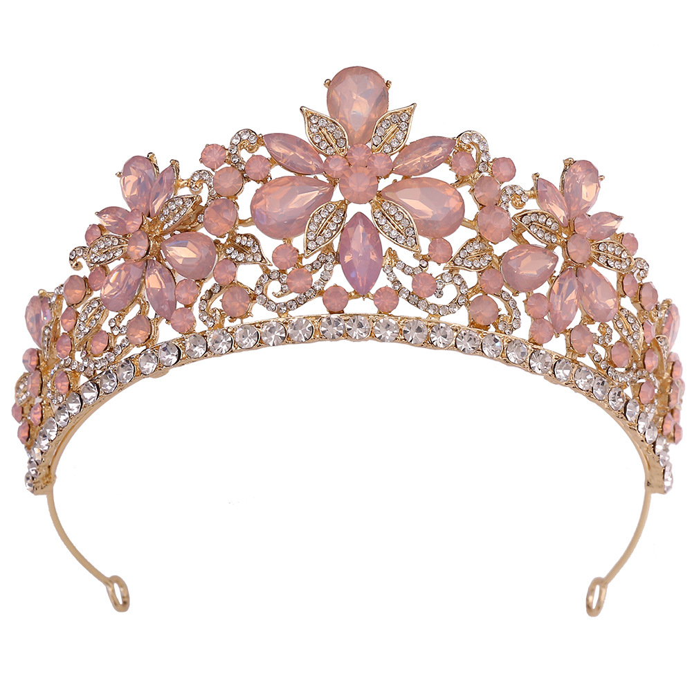 150g Weight Crown Hair Accessories Type 1 Piece Quantity Holiday, Wedding, Birthday Occasion Artificial Crystal, Alloy Material Crown Pattern Women's Gender Diamond Design Simple Style Style Simple Style Women's Crown Artificial Crystal Alloy Diamond Crown 33