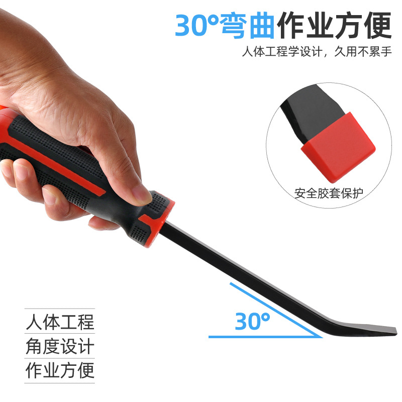 多功能撬棍撬棒套装 拔扒胎工具穿心柄撬杠汽车轮胎撬棒 跨境E18