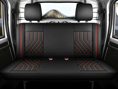 Modelə uyğun (Original) oturacaq örtükləri, Single Seat Leather Seat Cushion Cover - black-and-red-all-in-the-back-row-exclusively-for-light-photo-cards