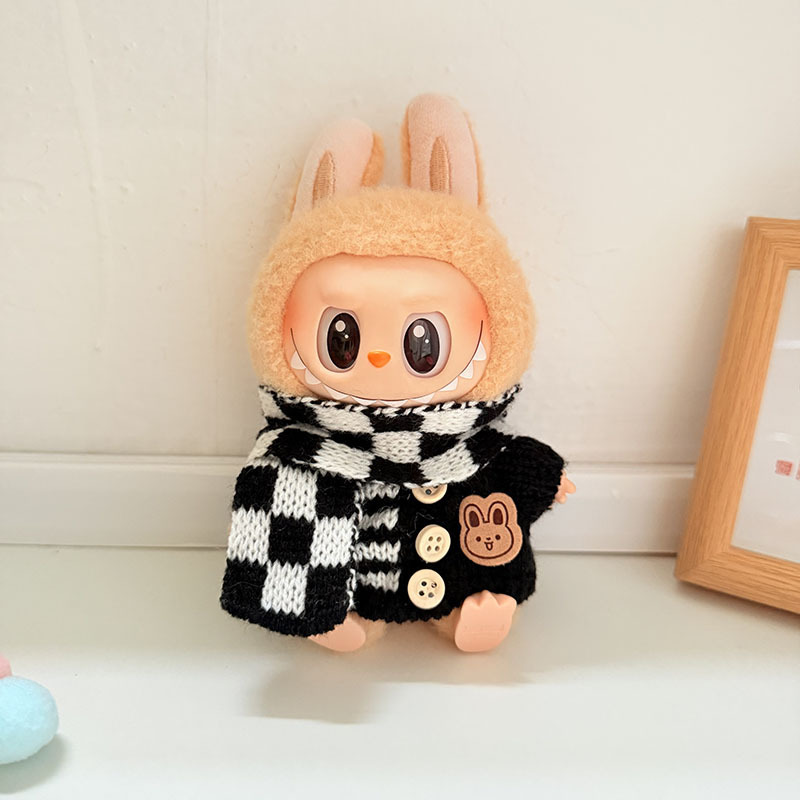 仅衣服] 一二代钥匙扣La布布衣服挂件拉布布坐坐派对格子围巾毛衣|undefined