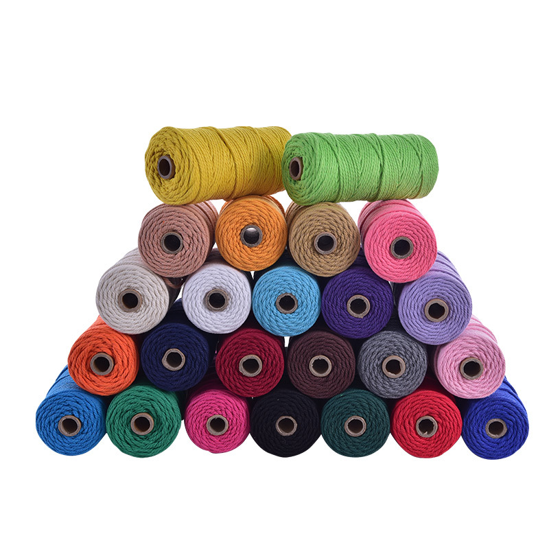 3mm cuerda de algodón colorido diy hecho a mano 4mm cuerda de tapiz cuerda tejida 5mm regalo cuerda de algodón decorativa cuerda de sombrero al por mayor