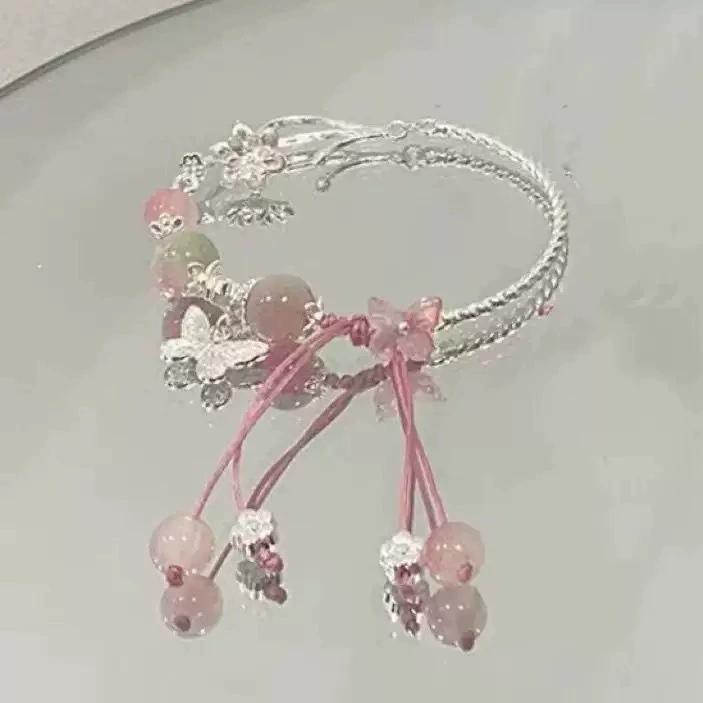 Повседневный браслет с цепочкой из периферийной эмблемы Huarong Weizhi, розовая мини-ферочка, модный браслет для женщин