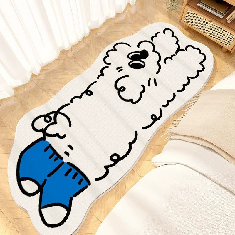 Мультяшный коврик у кровати из искусственного меха, размеры 40×120–80×200 см, мягкий элегантный дизайн