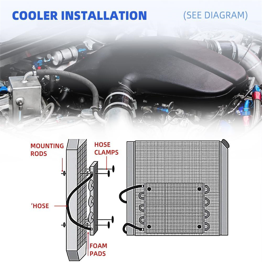 Cross-border special for automobile modification parts air conditioning exhaust tube condenser condenser tube universal oil cooler heat dissipation