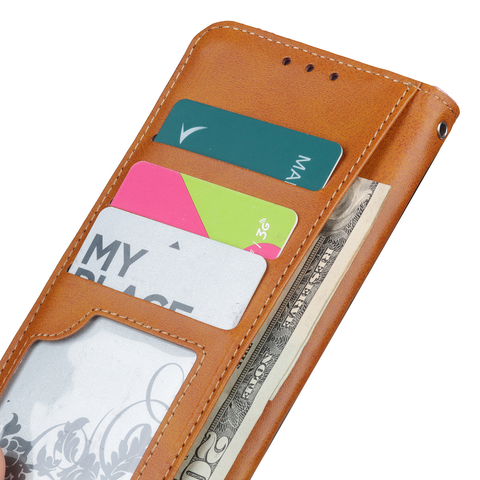 Embossed Leather Phone Case With Card Wallet For Iphone 15 Pro Max_voghion.com