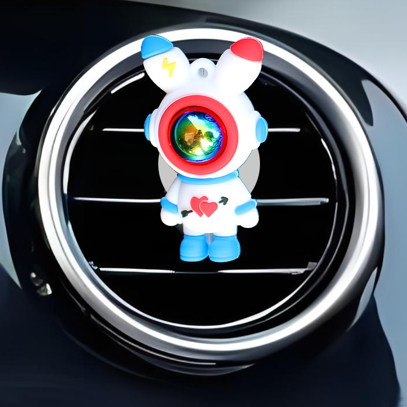Productos explosivos Salida de aire del automóvil Viajando por el cielo estrellado Conejo astronauta clip aromaterapia perfume de automóvil adorno de dibujos animados accesorios decorativos