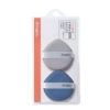 Heart-shaped, Gray, Blue
